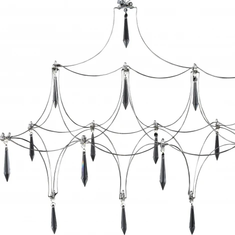 Подвесная люстра светодиодная ST Luce Gravetta SL6603.103.17 Хром/Прозрачный LED 1*17W 4000K (220V, на тросе)