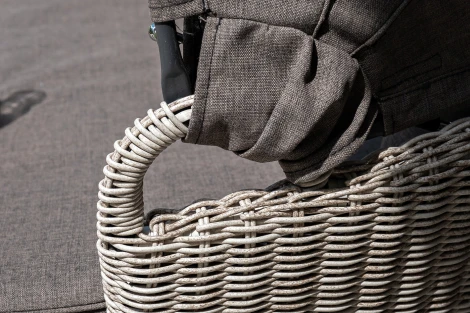 Плетеная кровать круглая, цвет бежевый 4SIS Стильяно YH-L618W beige