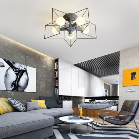 Потолочная люстра на штанге Asteri Gray Imperiumloft Asteri01 (178359-26) (для детской, 220V)