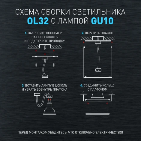 Точечный светильник ЭРА OL32 WH (220V)