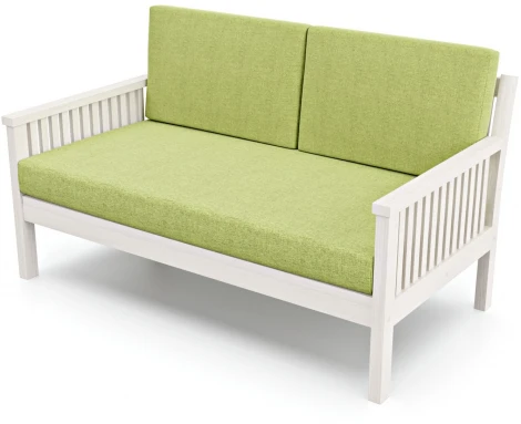 Диван Arsko Норман М беленый дуб зеленая рогожка