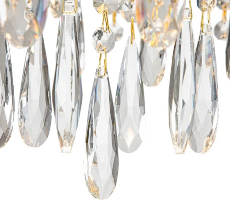 Потолочная люстра на штанге Escada Aurea 1124/8PL (220V, хрусталь, подвески)