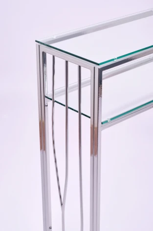 Консольный стол AllConsoles 1122-CS clear серебряный