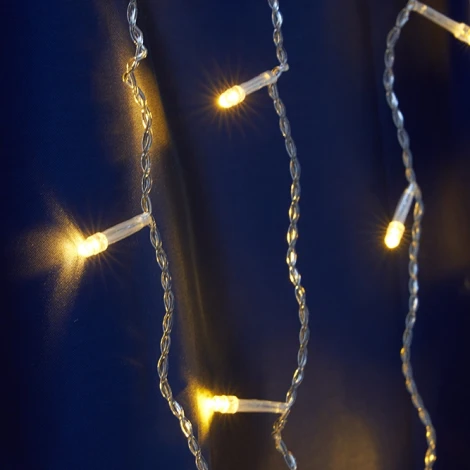 Светодиодная гирлянда Feron 41622 CL18 занавес, статичная, 1,5*1,5м + 3м желтый c питанием от сети