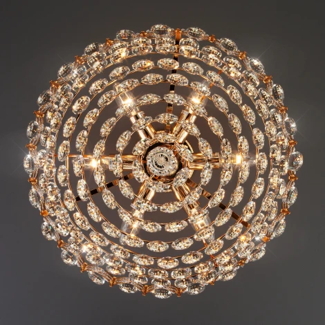 Потолочная люстра Eurosvet 3649 3649/6 золото / прозрачный хрусталь