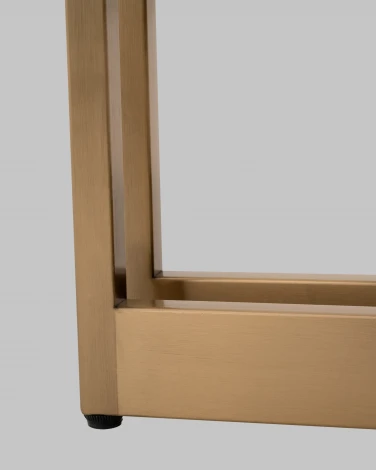 Журнальный столик Stool Group Алиада 55х55 см светлая керамика сталь шампань арт.УТ000040354