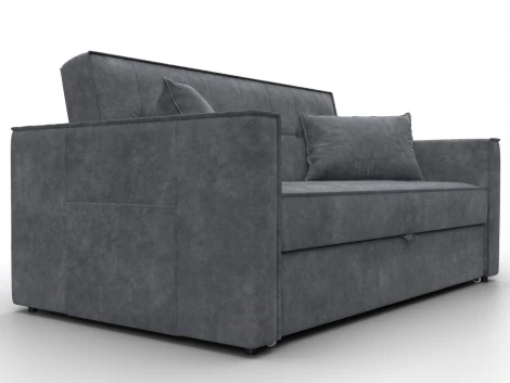 Диван прямой Лига-104 (140) (ЛДСП,Брус,Фанера,Велюр/Темно-серый) Лига Диванов 134864