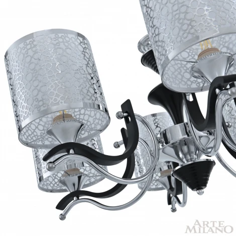 Подвесная люстра Arte Milano Florentia-6787 306787/6 Bk/Ni (220V, на цепи)