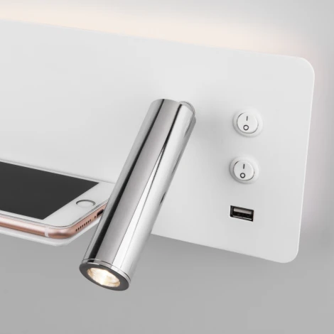 Бра светодиодное для чтения с USB-портом и выключателем правое MRL Elektrostandard Fant LED 1113 белый/хром