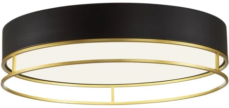 Потолочный светильник круглый Sonex Lofty 7723/100L металл/пластик/белый/черный/золотой LED 100Вт 3000-6000K D600 IP20 пульт ДУ (220V, круглые)