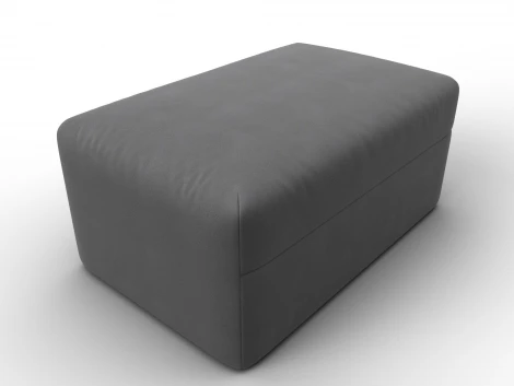 Модуль пуф Лига-060 НПБ (ЛДСП,Брус,Фанера,Замша/Серый) Лига Диванов 129581