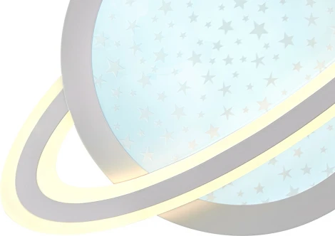 Потолочная люстра светодиодная Natali Kovaltseva Planet INNOVATION STYLE 83130 с пультом ДУ, моб. приложением 120W, белый, LED (регулировка яркости, 220V, круглые, звезды)