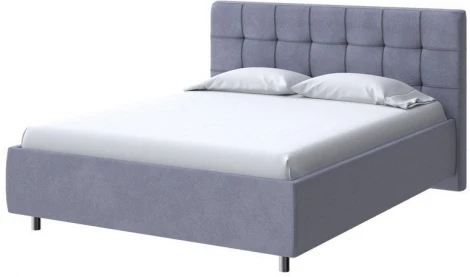 PROxSON Кровать Nety без основания (Ткань: Велюр Casa Благородный серый) 180x190