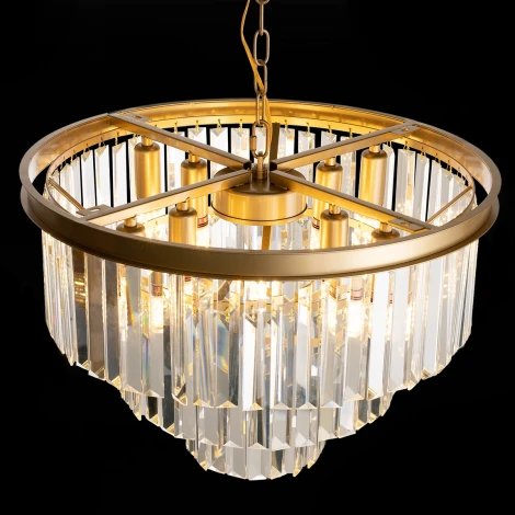 Подвесная люстра каскадная Loft IT Prism Clear 10019/500C (220V, хрусталь, на цепи)