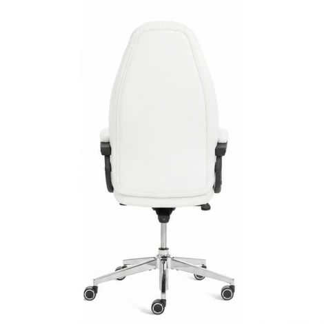 Кресло Босс Люкс/Boss Lux (26) хром Экокожа LUX Classic 18-01, белый Tetchair 25931
