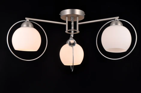 Потолочная люстра Natali Kovaltseva Sphere Ii 81051-3C SATIN NICKEL