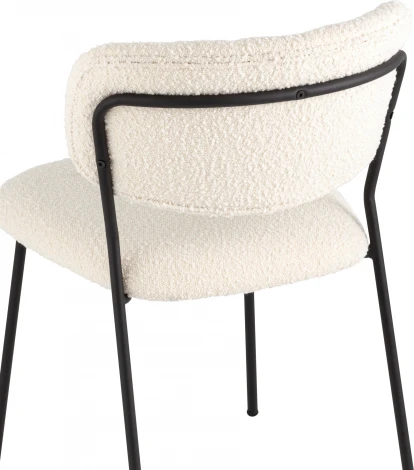 Стул Stool Group Кэрол без подлокотников букле белый