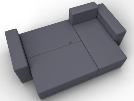 Диван угловой Лига-076 угол универсальный (ДСП/Пластик/Экокожа/Серый) Лига Диванов 129854
