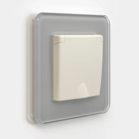 Розетка с заземлением и шторками c крышкой IP44 (айвори матовый) Werkel W1171262 (a059276)