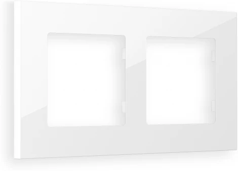 Рамка Ambrella Volt ALFA Qubi (Белый глянец) 2-ая AF250102