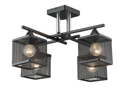 Потолочная люстра на штанге Мелодия Света SL1N SL8432-4 BK+CR 000066047