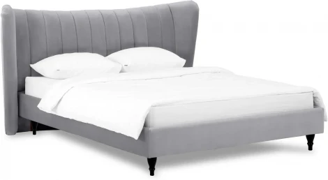Кровать Queen II Agata L ОГОГО (арт.574737), (Ткань/Серый)
