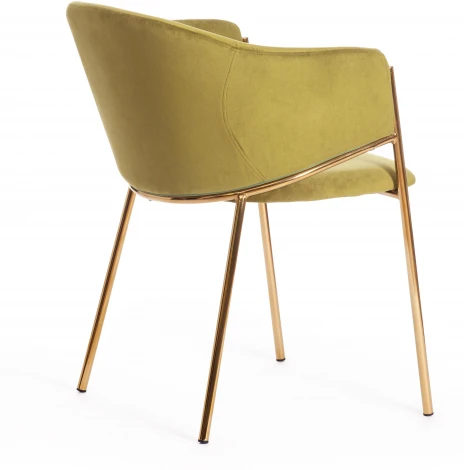 Кресло KRONOS (mod. 8158) металл/вельвет, зеленый/золотые ножки, V062-17 Tetchair 19161