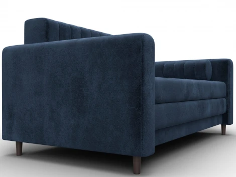 Диван прямой Лига-070 (ЛДСП,Брус,Фанера/Дерево/Велюр/Синий) Лига Диванов 129755