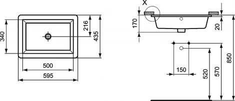 Раковина Ideal Standard Strada K077901 60 см