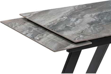 Керамический стол Woodville Невис 140(200)х80х76 оробико / черный 553537