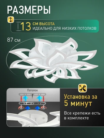 Потолочная люстра светодиодная Natali Kovaltseva Olimp Ii LED SMART 84024