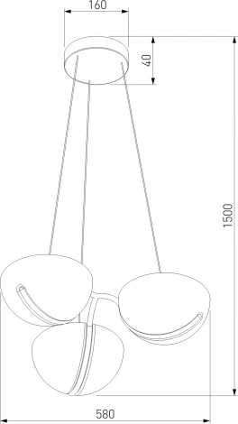 Подвесной светильник Eurosvet Emisfero 50083/3 LED золото (220V, на проводе)