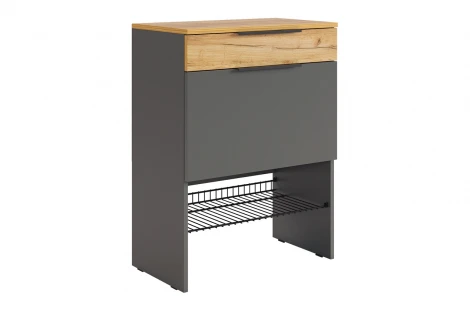 Прихожая "Баско К8" Mebelson (ЛДСП/Графит,Дуб крафт золотой,Черный) арт.ПК08Баско.3423