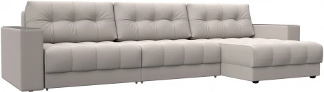 Диван угловой с декором Лига-049 НПБ Лонг Лига Диванов (Замша) арт.128514