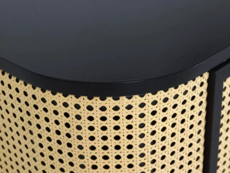 Сервант Male ОГОГО (арт.729915), (МДФ,ЛДСП,Ротанг/Бежевый,Черный)