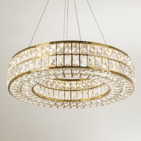 Подвесная люстра светодиодная хрустальная с регулировкой цветовой температуры Modelux MODELUX ML.330.600 BS