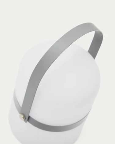 Настольная переносная мини-лампа с аккумулятором светодиодная светло-серая с выключателем IP44 La Forma (ex Julia Grup) Ridley AA7758S03