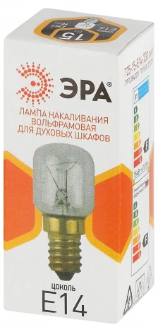 Лампочка накаливания E14 15W ЭРА T25-15-E14-230 oven