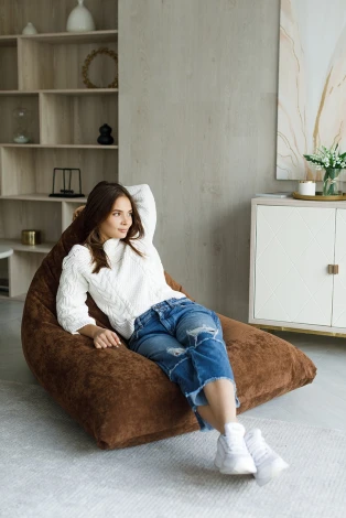 Кресло Dreambag Пирамида Коричневый Микровельвет (Классический) 3513301