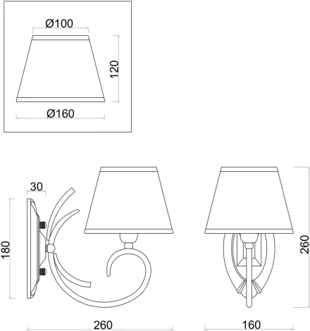 Бра Freya Gisela FR2013WL-01G