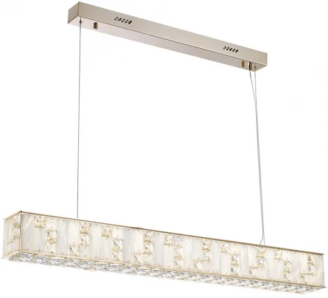 Подвесной светильник Odeon Light Crossa 5072/50L золото/прозрачный/белый/металл/хрусталь/алебастр LED 50W 3700K (220V)