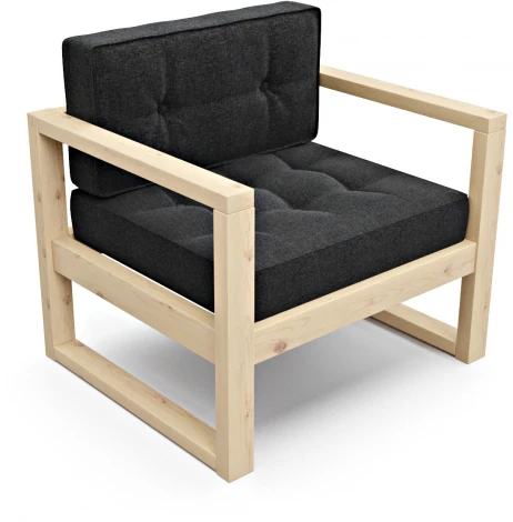 Кресло Arsko Астер сосна черная рогожка