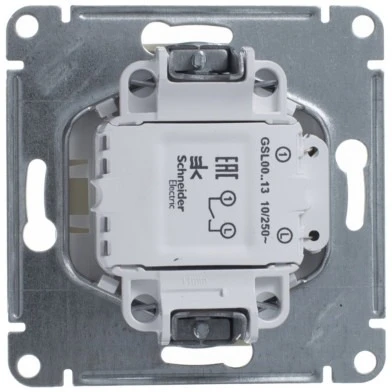 Выключатель встраиваемый одноклавишный с подсветкой (бежевый) Systeme Electric GSL000213