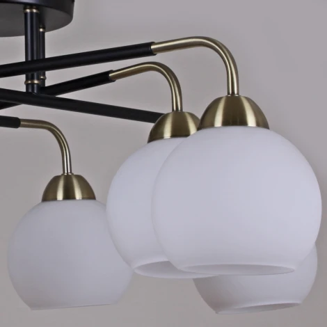 Потолочная люстра на штанге ILLUMICO IL0252-8CSQ-79 BK AB (220V)