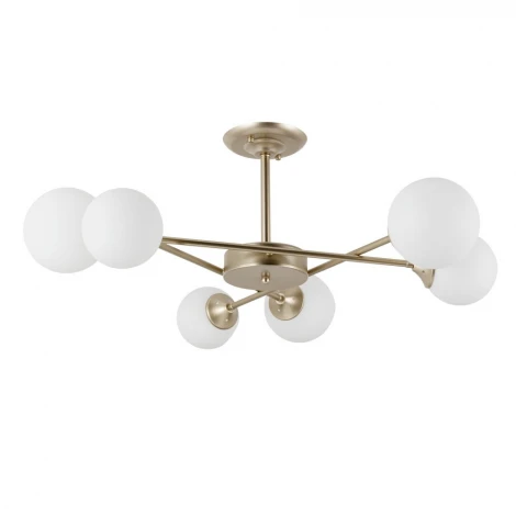 Потолочная люстра на штанге Arte Lamp Marco A2703PL-6SG (220V, шарики, молекулы)