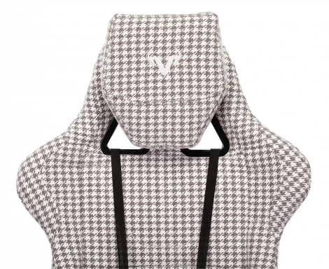 Кресло игровое Zombie VIKING LOFT серый Morris-1 гусин.лапка с подголов. крестовина металл