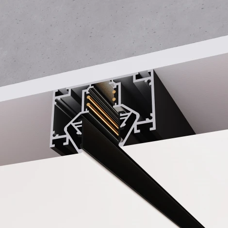 Шинопровод магнитный под натяжной потолок ST Luce Skyline 48 ST047.439.02 Черный