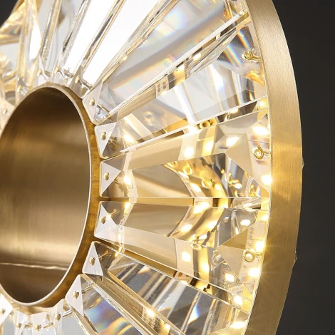 Подвесной светильник Godiva Brass 4000К ImperiumLoft Godiva01 (186815-23) (LED, 220V, хрусталь, на тросе, кольцо)