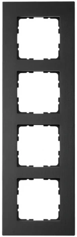 Рамка на 4 поста (алюминий черный) Jasmart G-Metal G1004AB