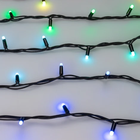 Светодиодная гирлянда ARD-STRING-PRO-10000-BLACK-100LED-MILK-LIVE RGB-DMX (24V, 10W) (IP65)